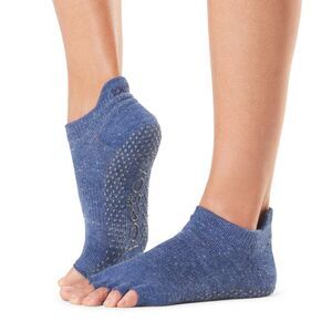 Toesox Womens/Ladies Half Toe Socks / Navy Blue